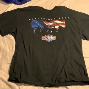 Black Harley-Davison Graphic T-Shirt